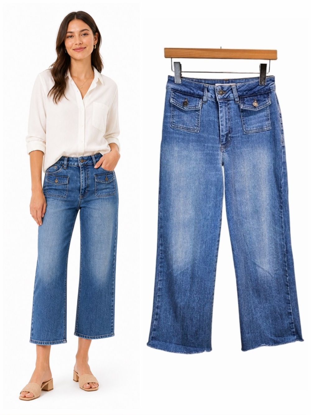 Subdued Womens Low Waist Wide Leg Jeans Sz 6 Light Wash Raw Hem Casual 90s Vibes